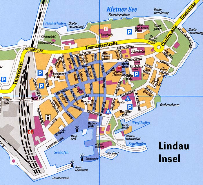 Stadtplan Lindau Bodensee (Insel) Kartenausschnitt