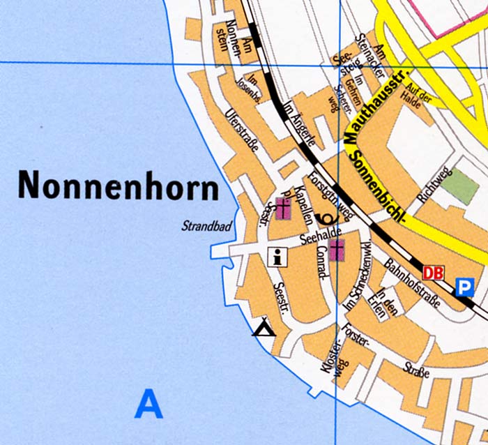 Stadtplan Nonnenhorn Bodensee Kartenausschnitt