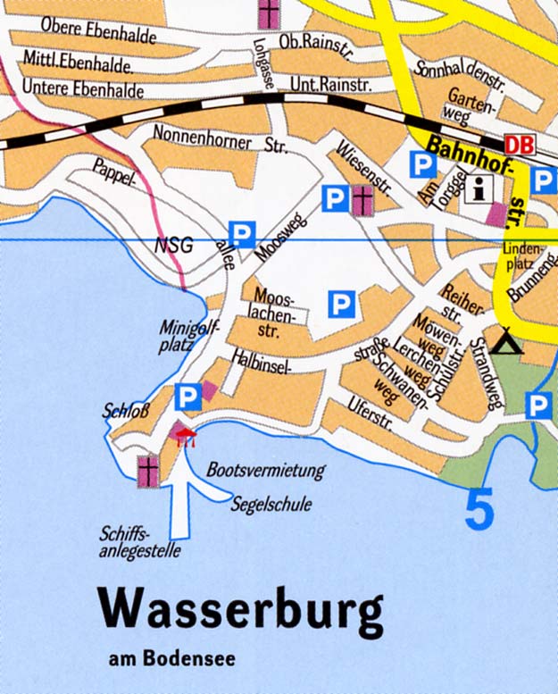 Stadtplan Wasserburg Bodensee Kartenausschnitt